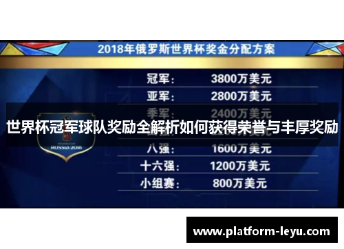 世界杯冠军球队奖励全解析如何获得荣誉与丰厚奖励